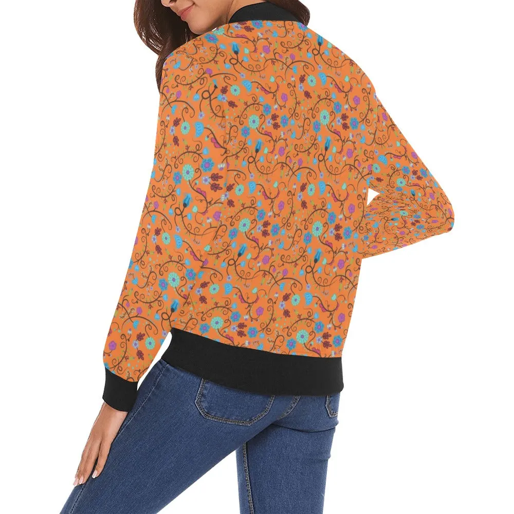 Nipin Blossom Carrot Bomber Jacket for Women