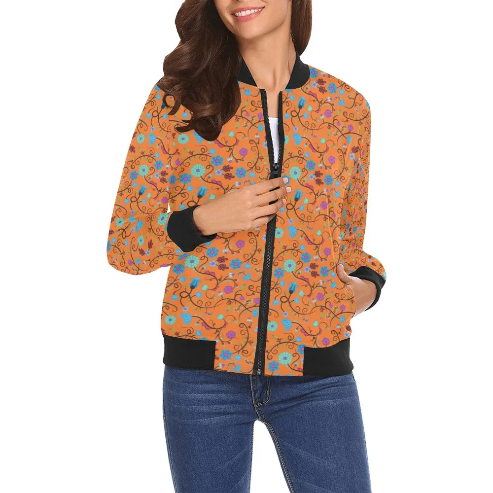 Nipin Blossom Carrot Bomber Jacket for Women