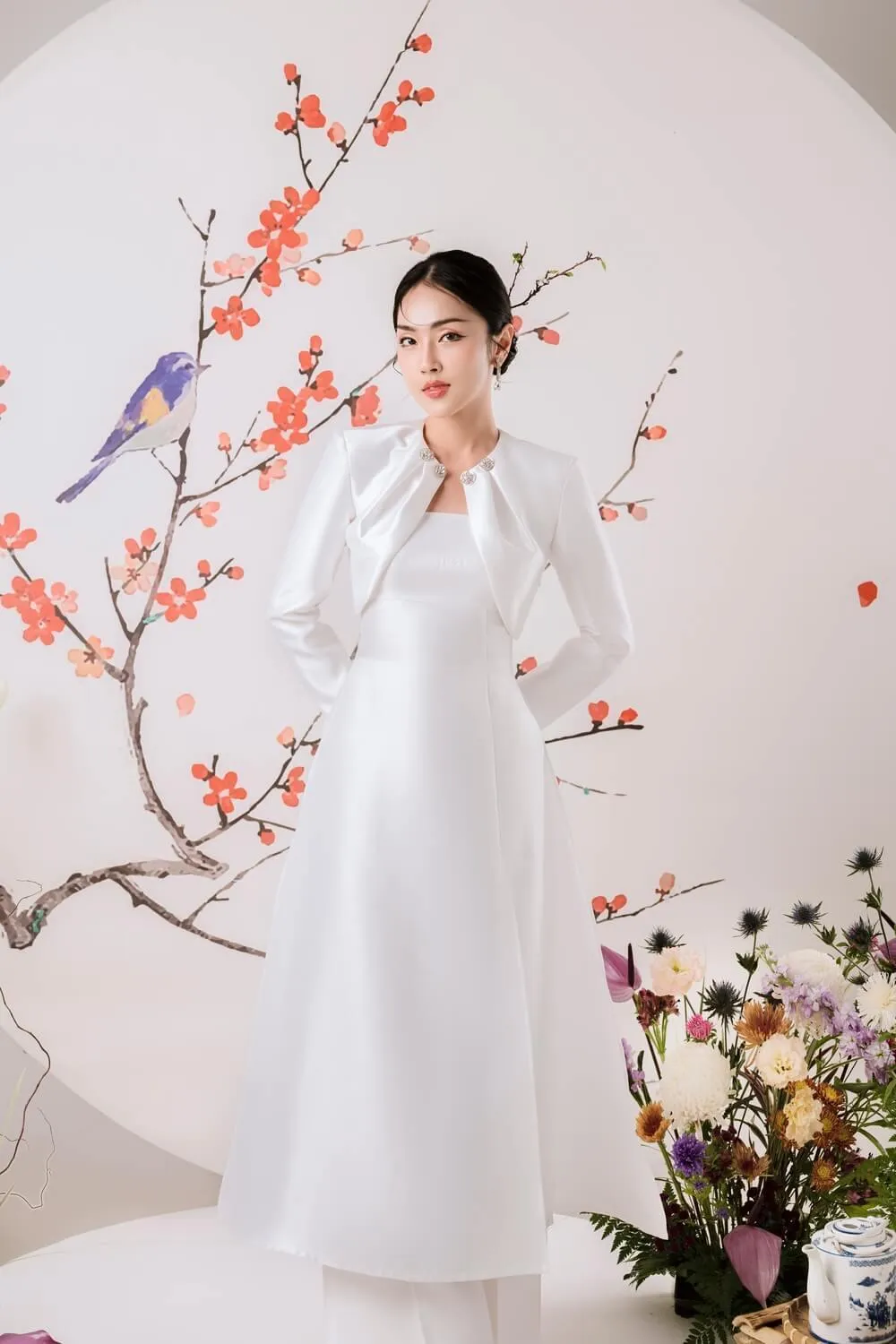 Olivia Taffeta Ao Dai Set