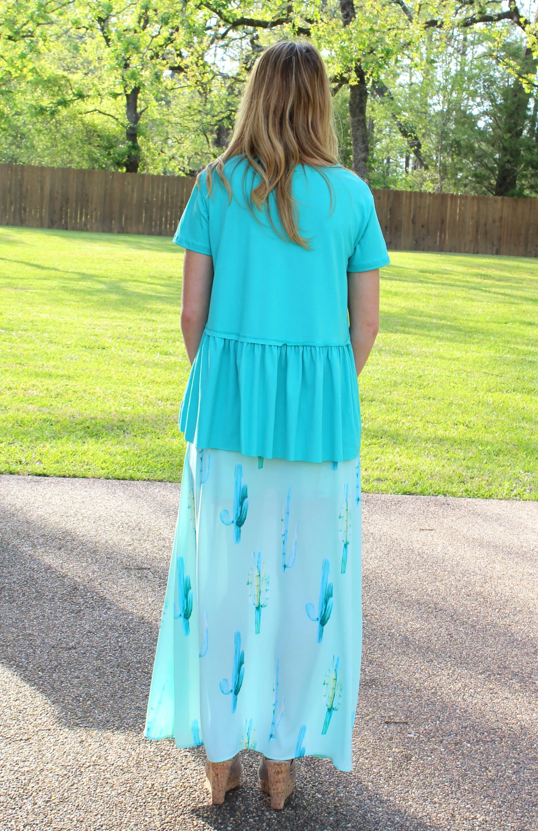 One in a Million Cactus Maxi Skort in Mint