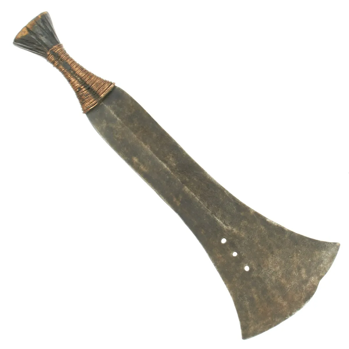 Original 19th Century Central African Congo River Area War Axe - Circa 1850