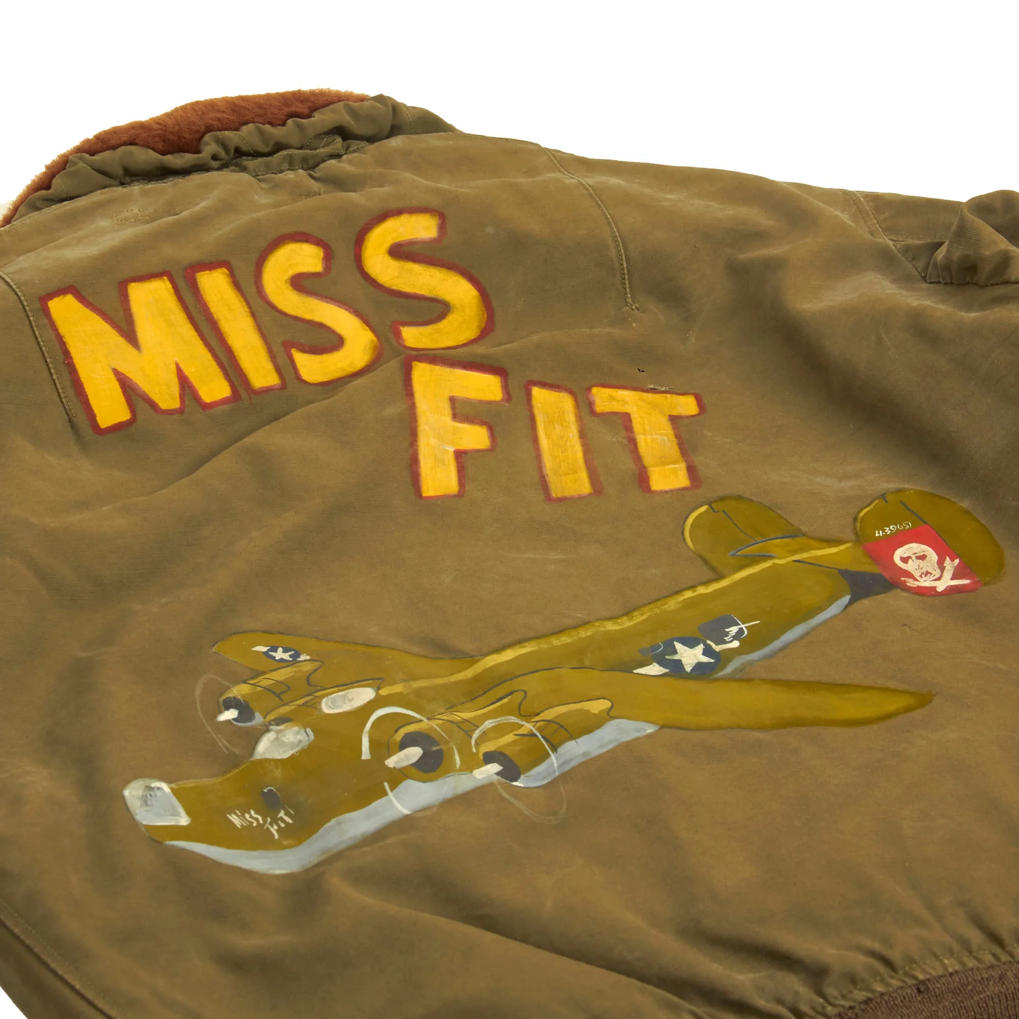 Original U.S. WWII Jolly Rogers 90th Bomb Group B-24 “Miss Fit” Painted 400th Bomb Squadron B-15 Jacket With A-11 Trouser