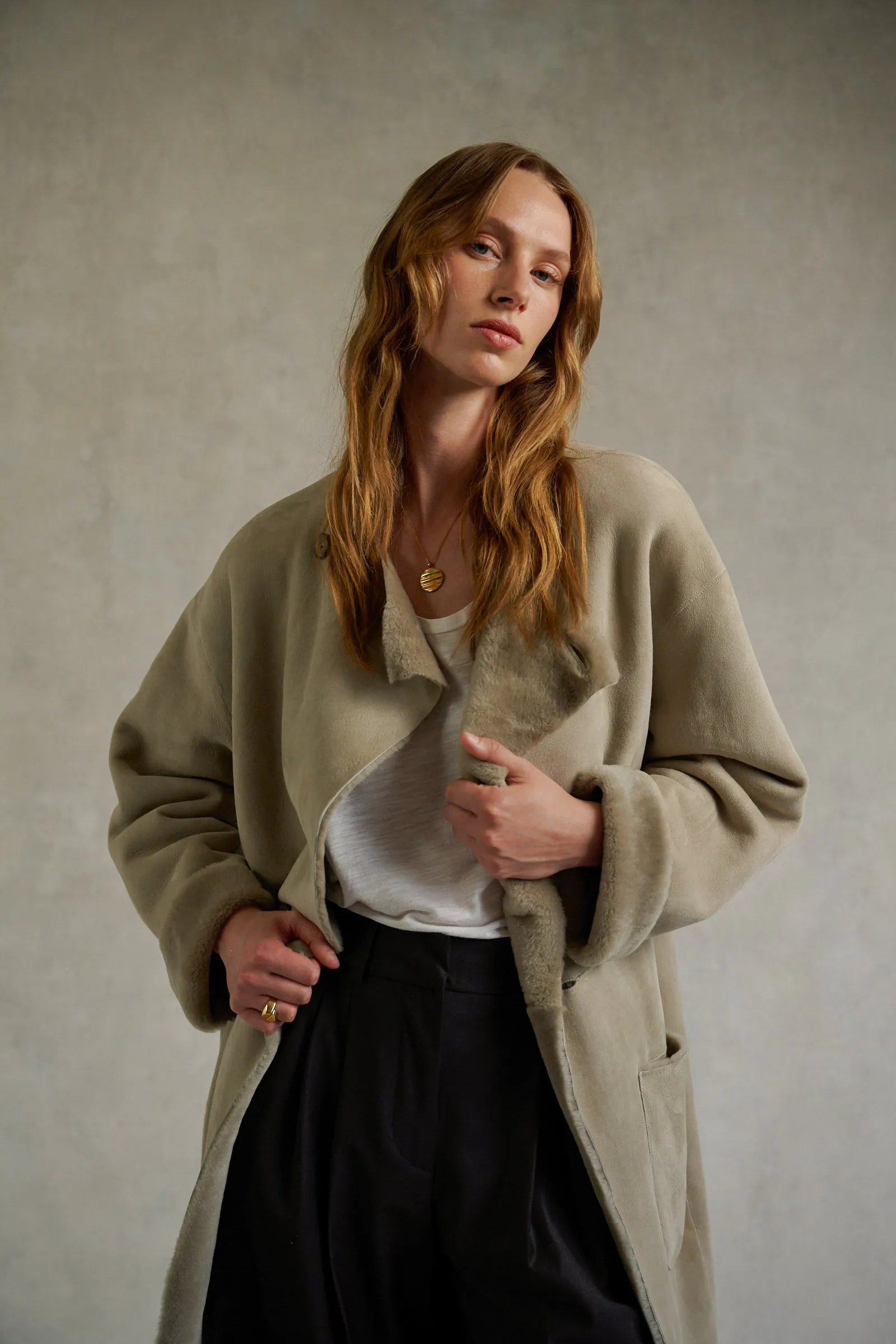 PALOMA REVERSIBLE SHEARLING COAT