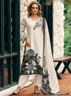 Pashmina Unstitched Winter Salwar Suit Dress Material with Shawl Dupatta