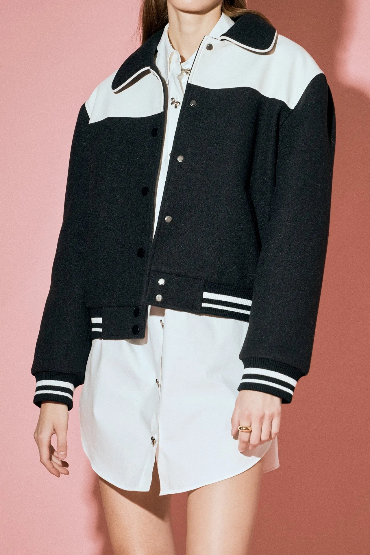 Patch Detailed Bomber Jacket