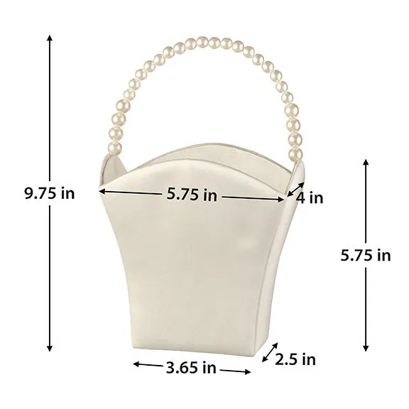 Pearl Handle Flower Girl Basket