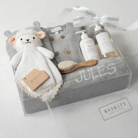 Personalized Baby Gifts Bundle | Embroidered New Baby Gift Basket