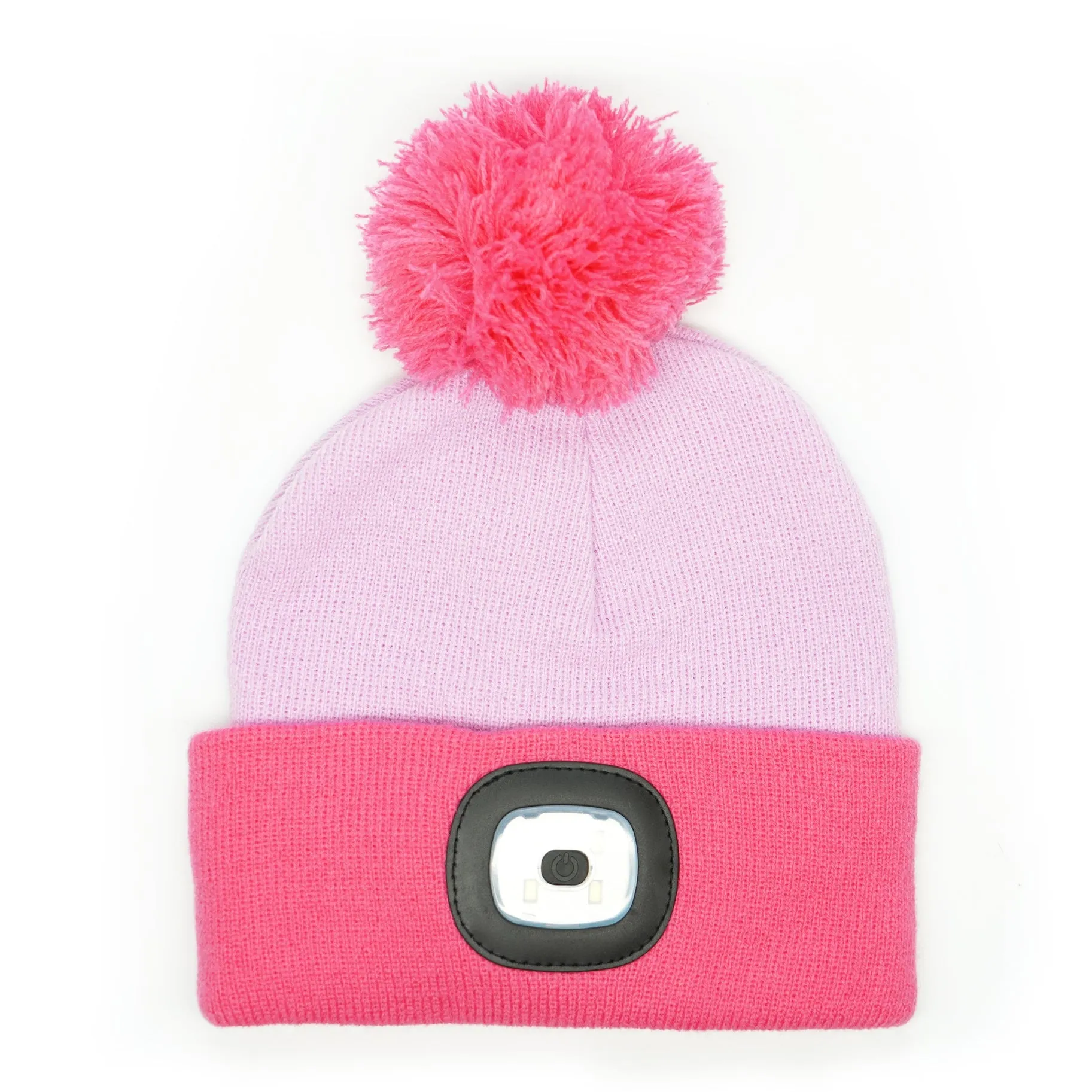 PINK KIDS RECHARGABLE LED BEANIE