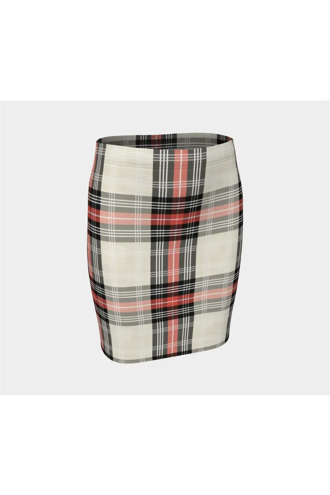 Plaid Fitted Skirt