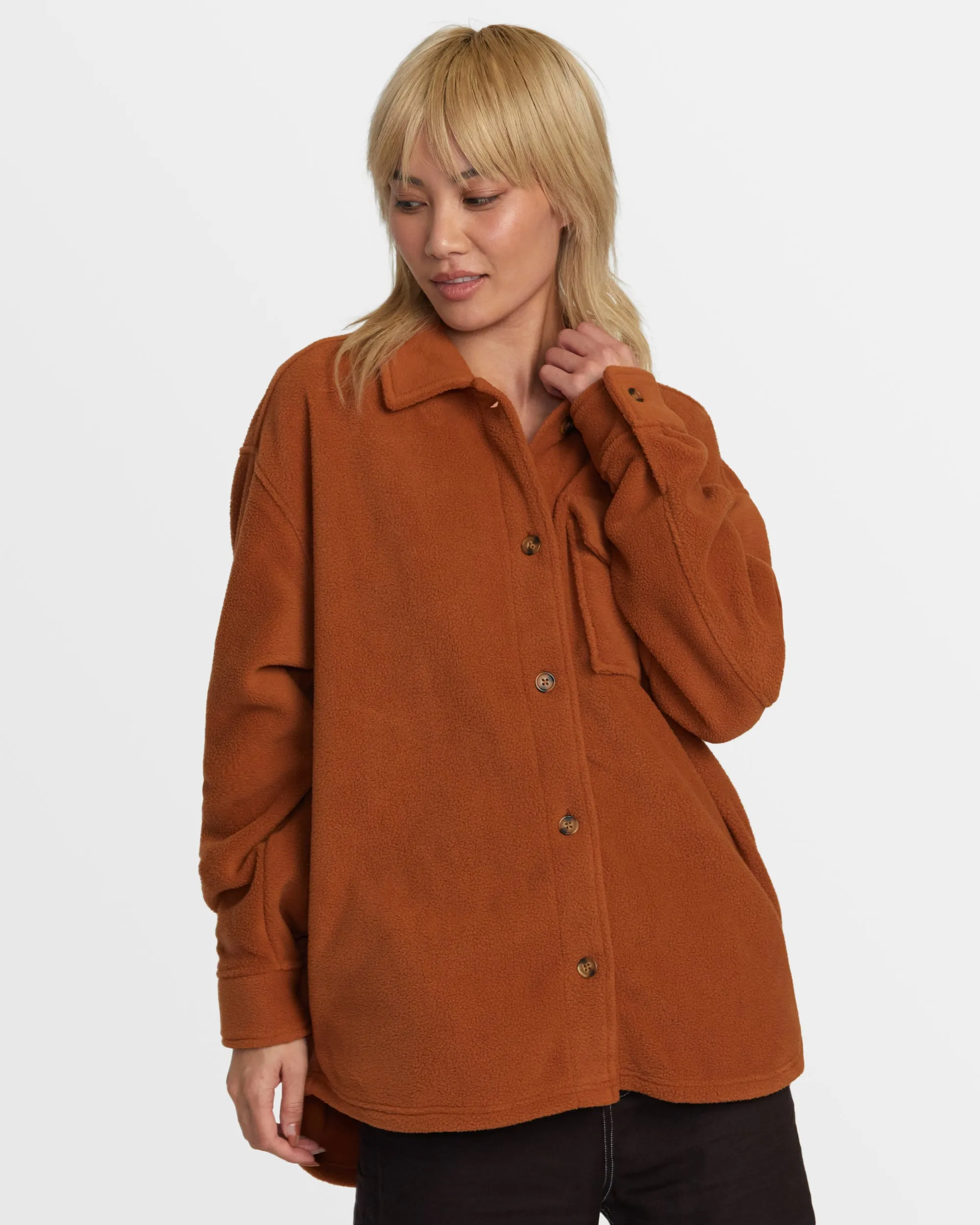 Polar Birdie Shacket Overshirt - Mocha Bisque