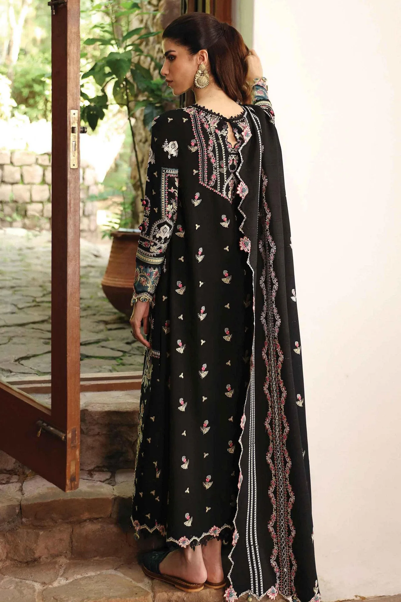 Qlinekari By Qalamkar Unstitched 3 Piece Emb Linen Collection'2024-LM-02-Ria