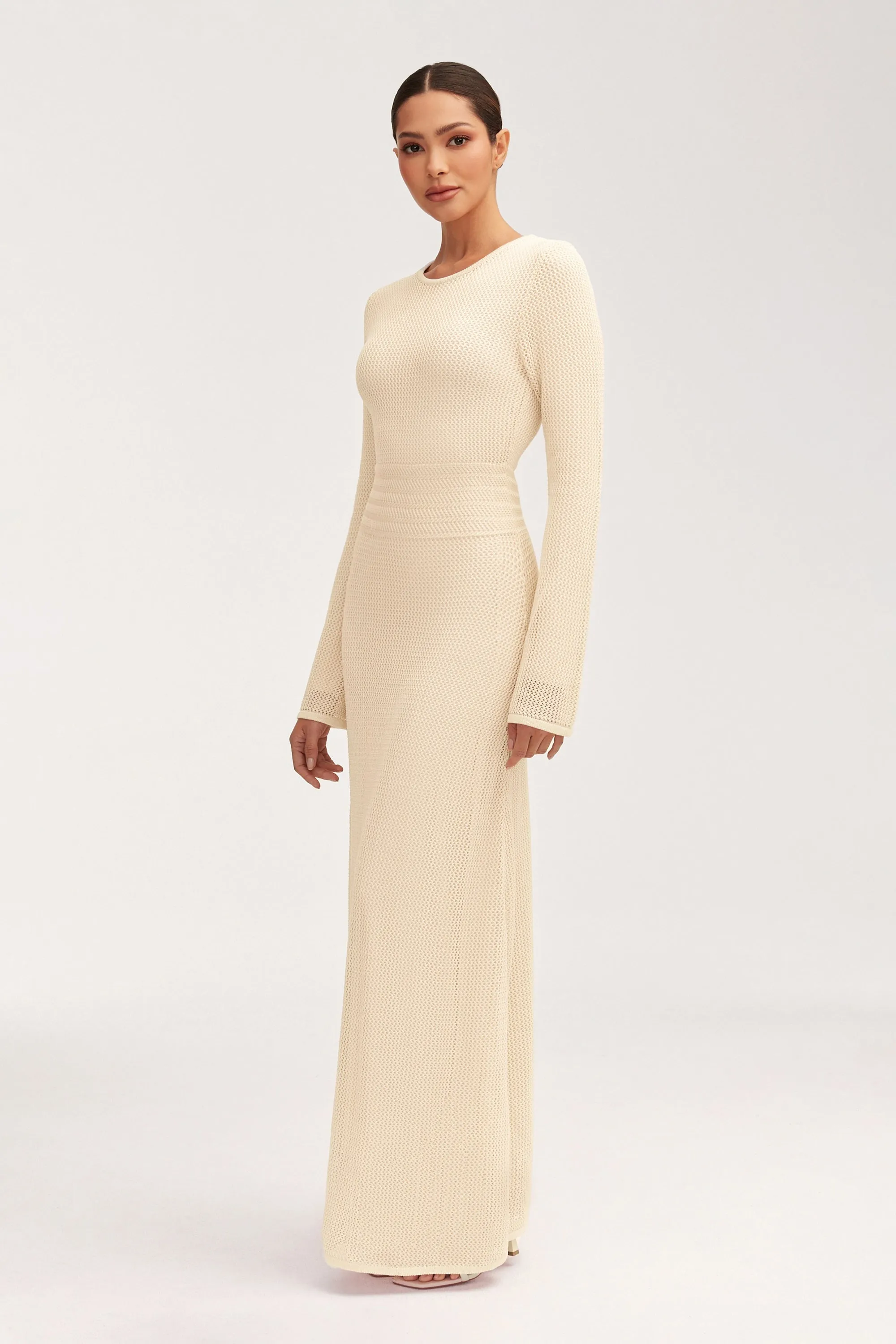 Rachel Crochet Maxi Dress - Off White