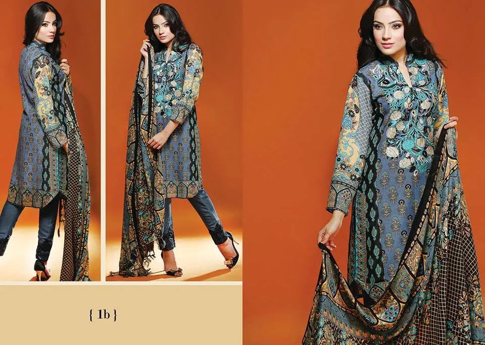 RajBari Silk Karandi Winter Collection 2015 - 1B