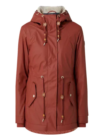 Rode getailleerde jas | Ragwear jacket Monadis rainy chili red