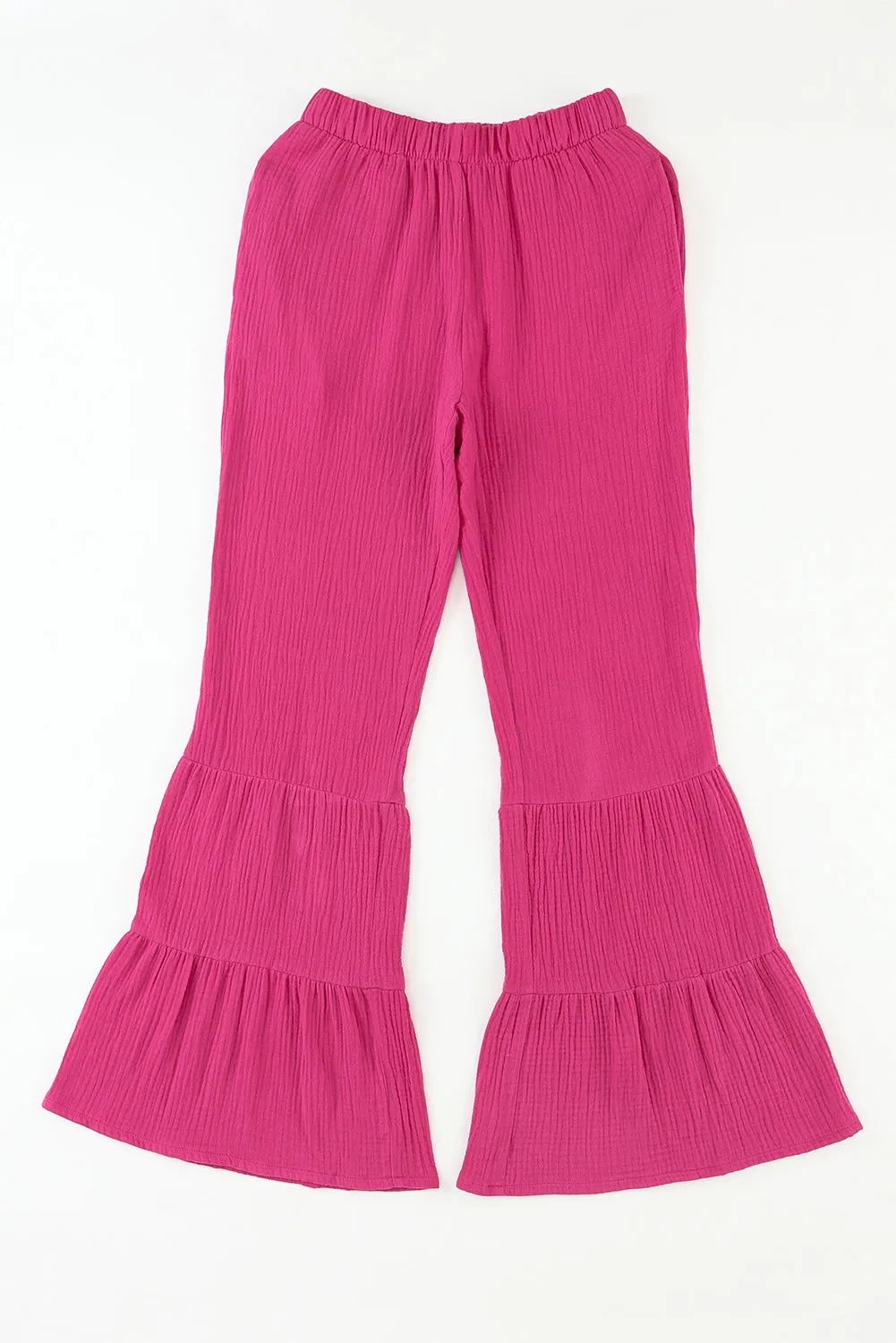 Rose Ruffle High Waist Flared Pants