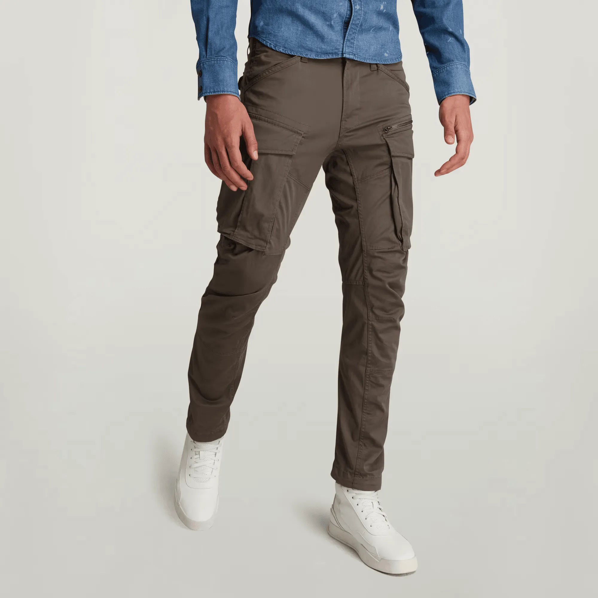 Rovic Zip 3D Regular Tapered Pants in Gs Grey