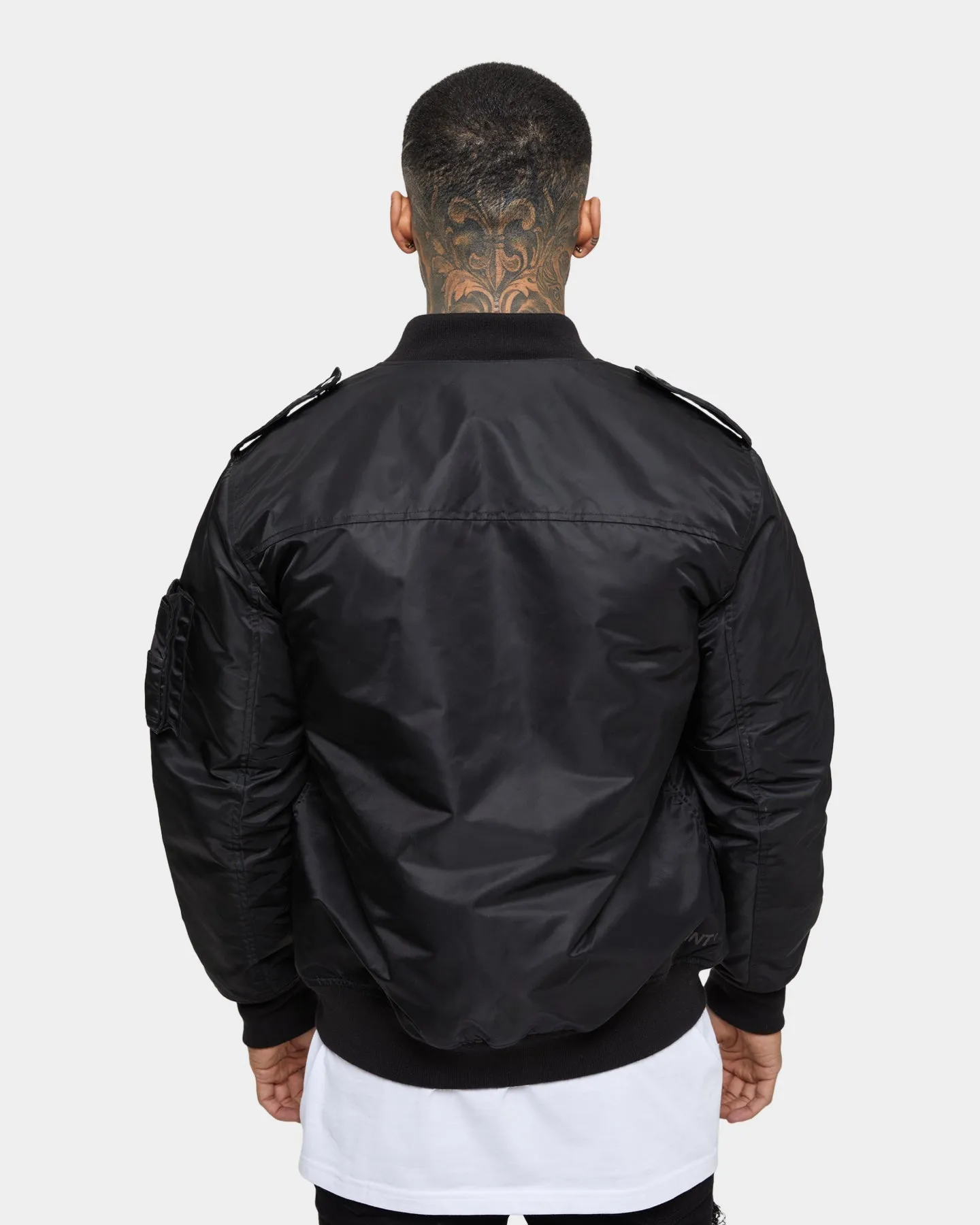 Saint Morta Staten Nylon Bomber Jacket Black