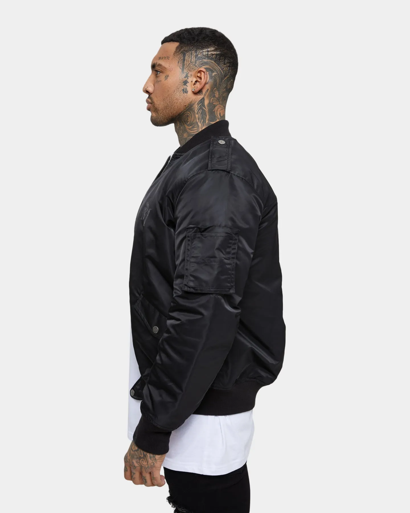 Saint Morta Staten Nylon Bomber Jacket Black