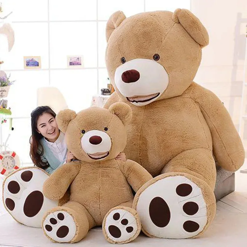 Selling Toy Big Size 160cm American Giant Bear Skin  kawaii Teddy Bear Coat Good Quality Factary Price Soft Toys For Girls