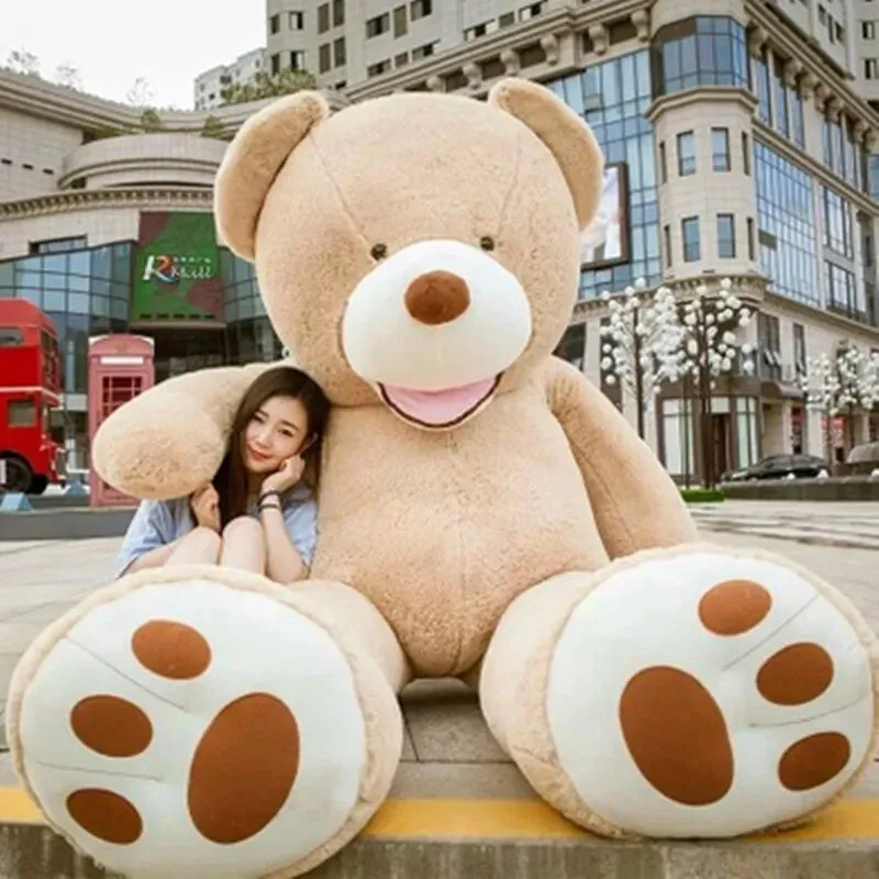 Selling Toy Big Size 160cm American Giant Bear Skin  kawaii Teddy Bear Coat Good Quality Factary Price Soft Toys For Girls