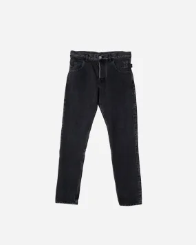 SLIM TAPERD SELVEDGE DENIM PANTS -Anderson- .06【WASH BLACK】