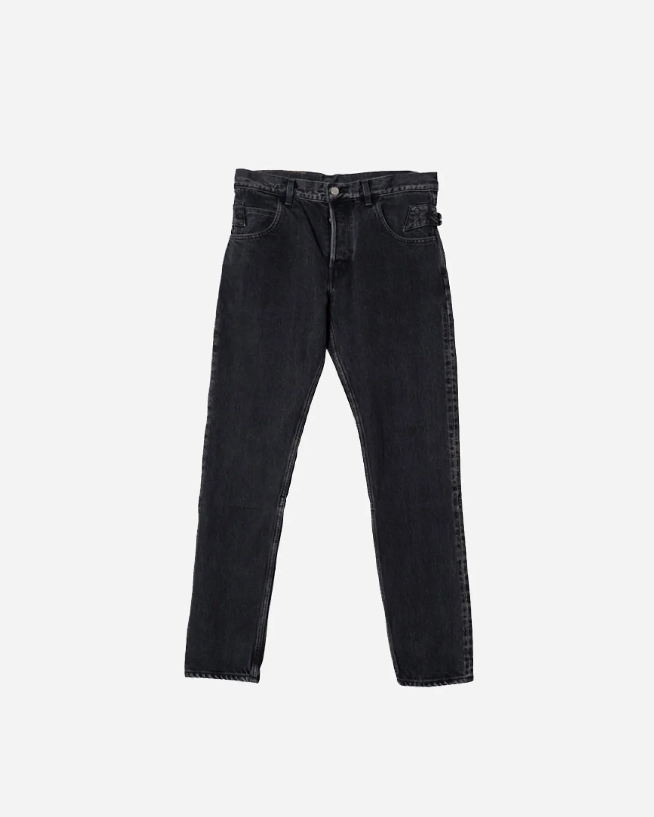 SLIM TAPERD SELVEDGE DENIM PANTS -Anderson- .06【WASH BLACK】