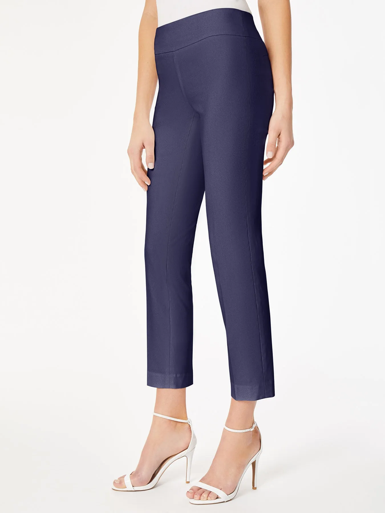 Solid Stretch Pull-on Straight Leg Pant