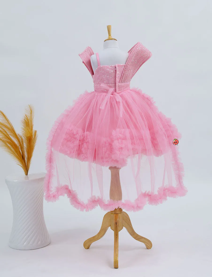 Sparkling Pink Glitter Frock for Girls