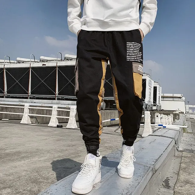 Streetwear Men's Multi Pockets Cargo Harem Pants Hip Hop Casual Male Track Pants Joggers Trousers Fashion Harajuku Men Pants