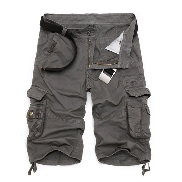 Summer Men Shorts Fashion Plaid Beach Shorts Mens Casual Camouflage Shorts Military Short Pants Male Bermuda Cargo Overalls