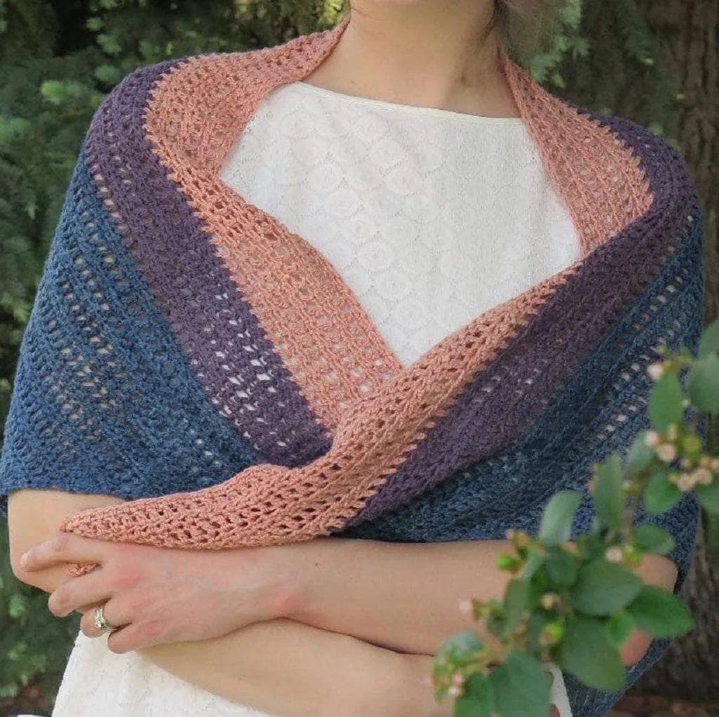 Sunset On The Water Shawl Crochet Kit