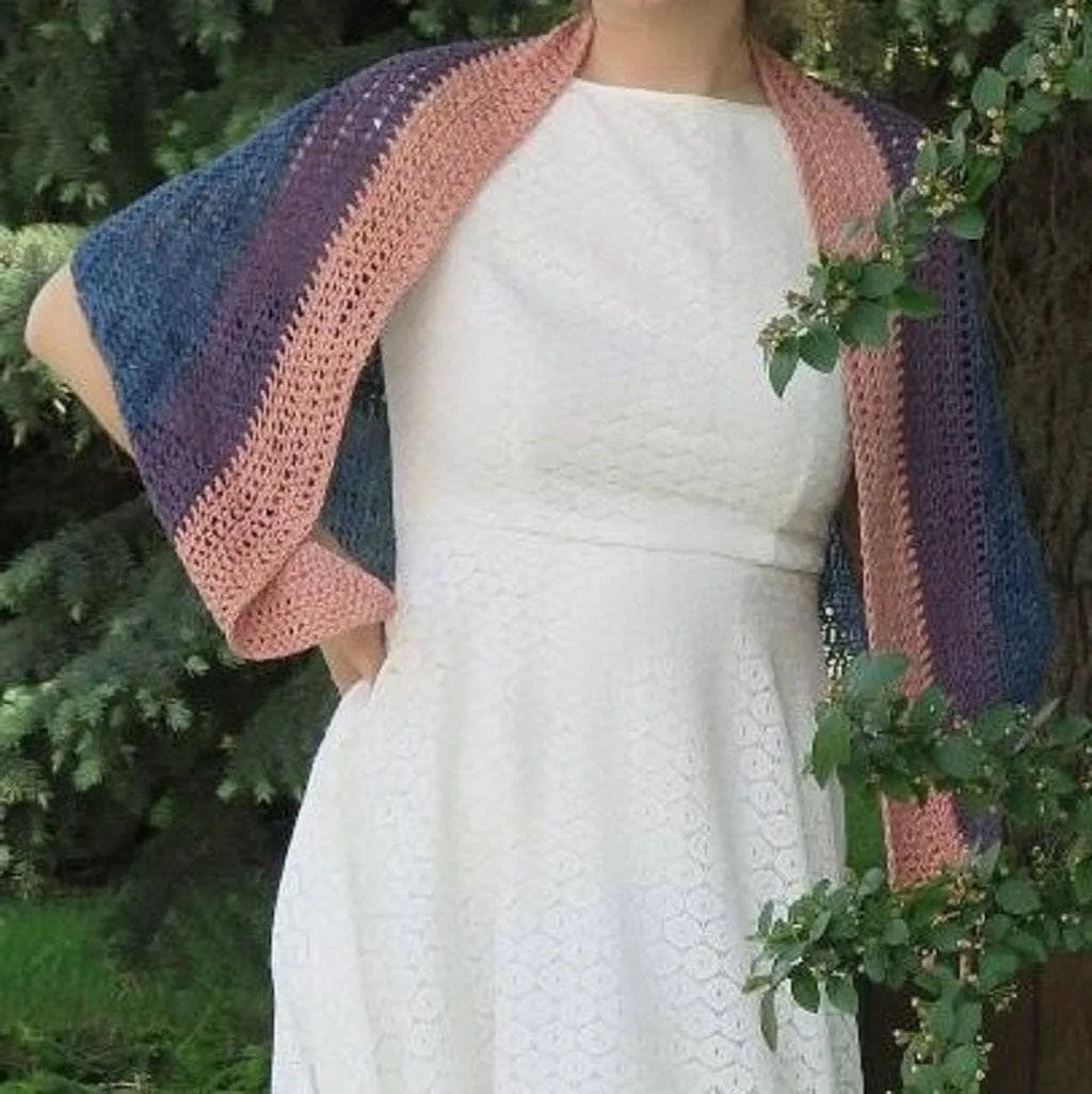 Sunset On The Water Shawl Crochet Kit