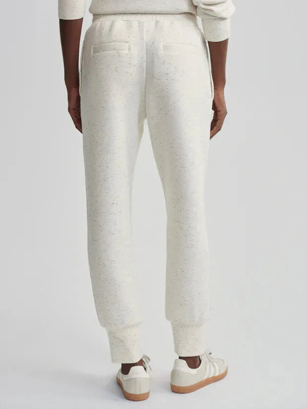 The Slim Cuff Pant 27.5" in Ivory Marl Fleck