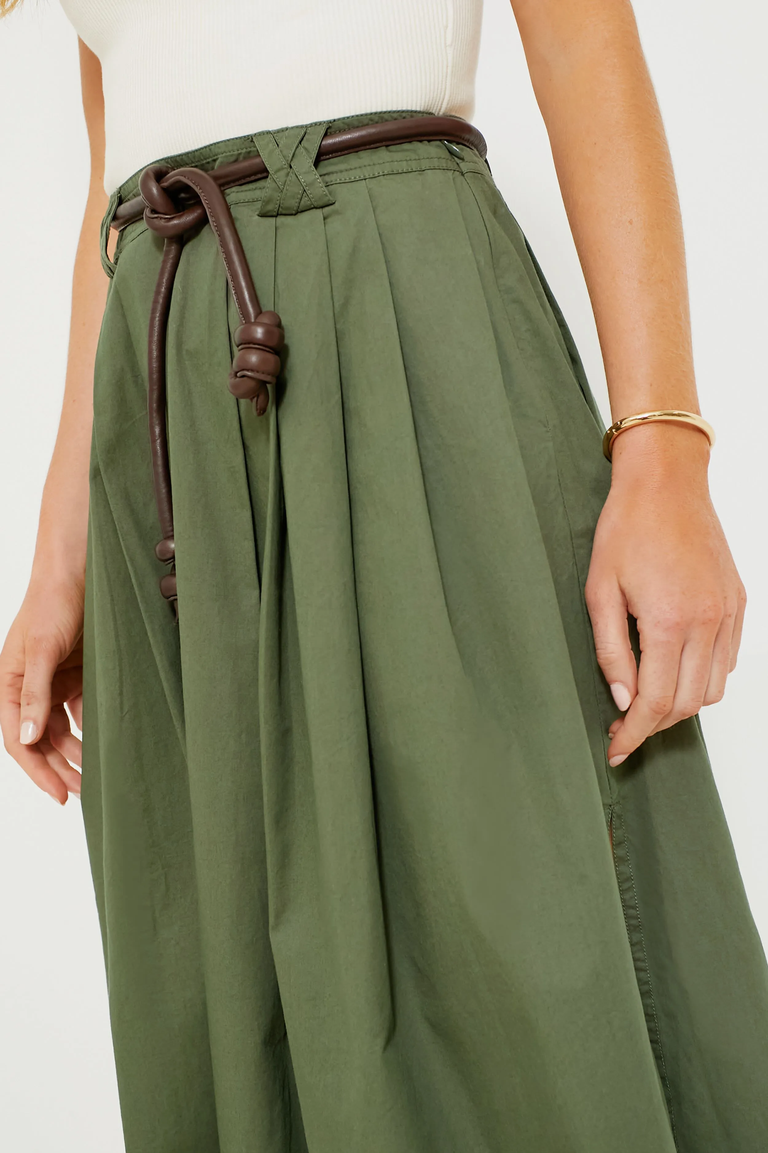 Thyme Smaka Garment Dye Skirt with Belt