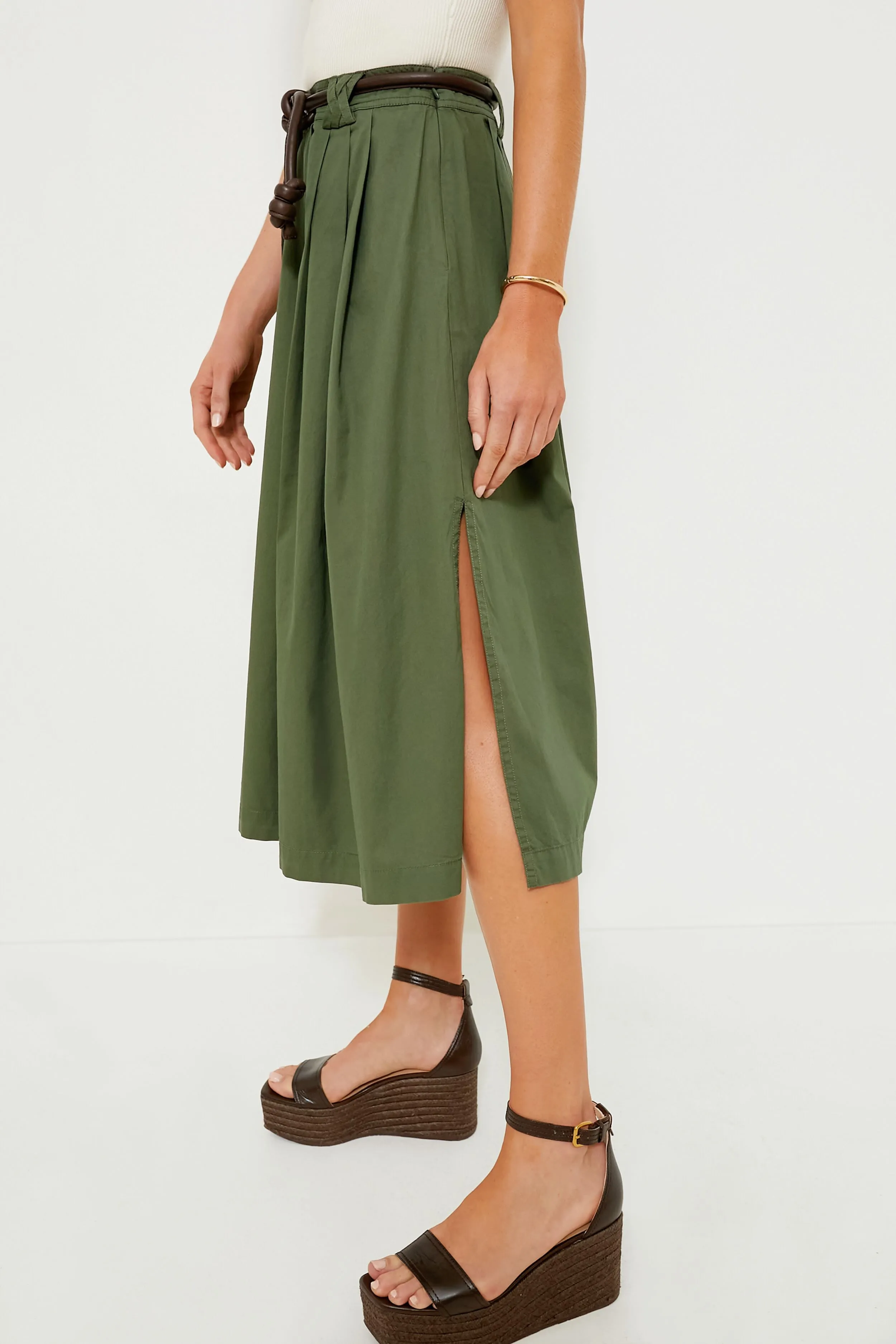 Thyme Smaka Garment Dye Skirt with Belt