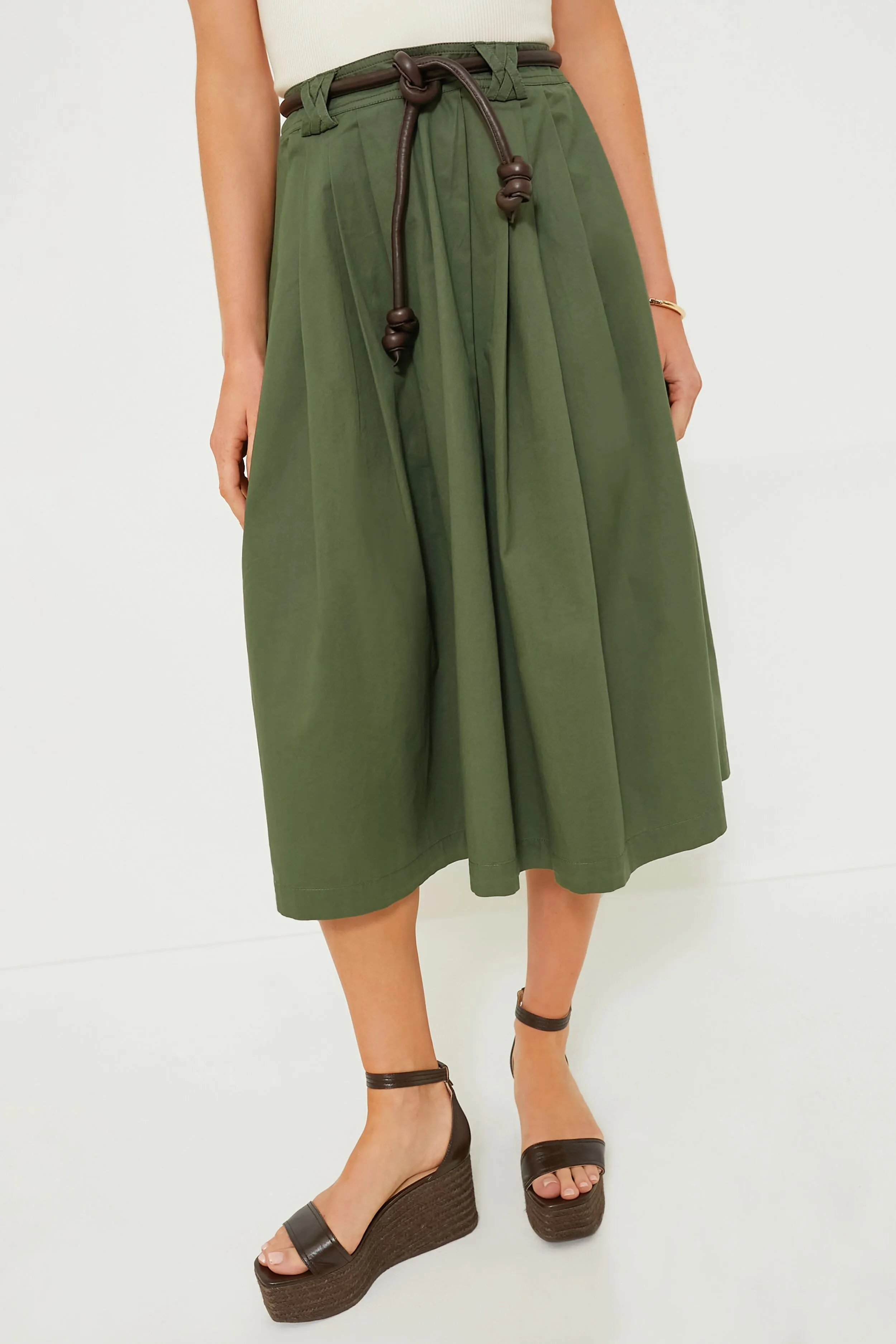 Thyme Smaka Garment Dye Skirt with Belt