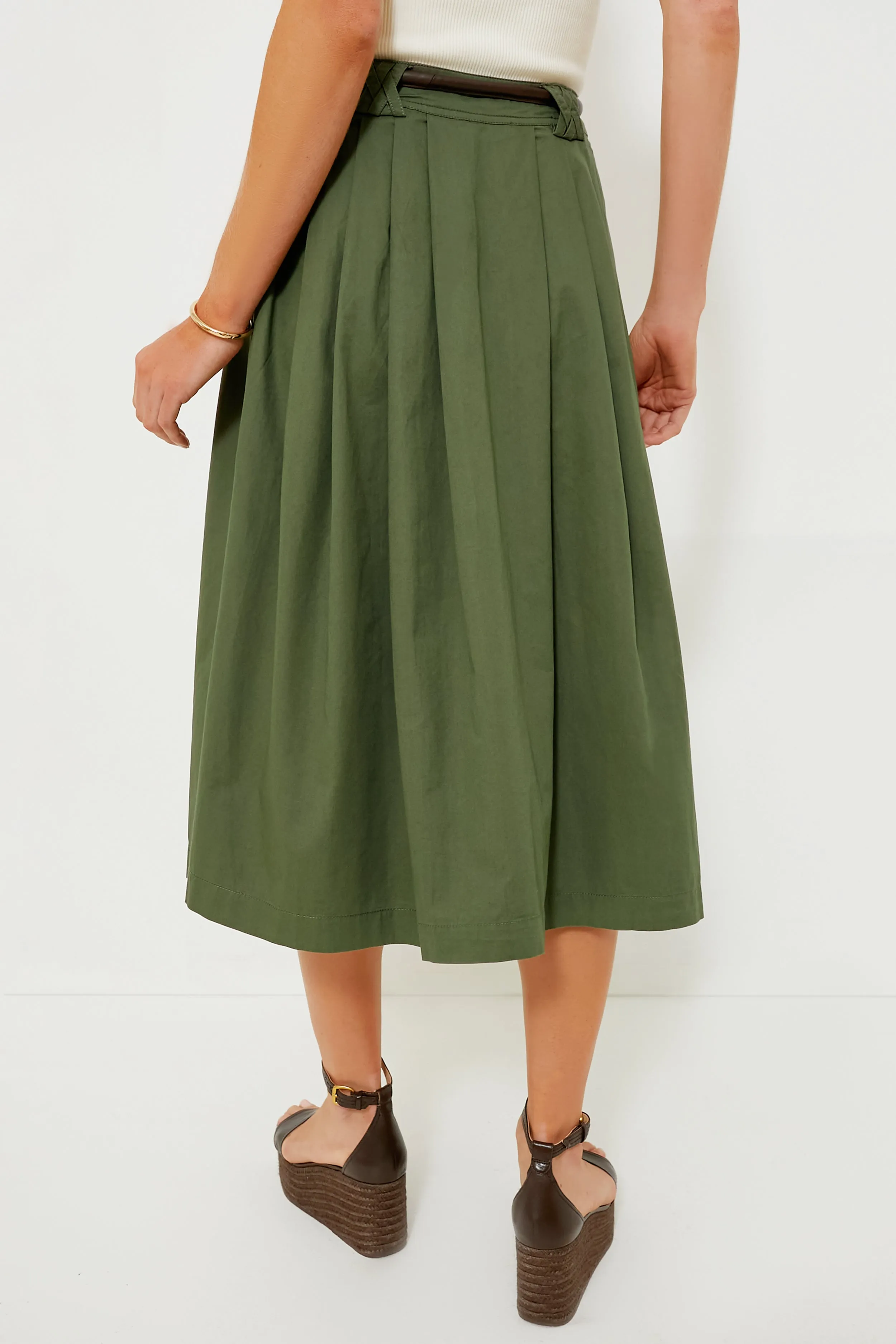 Thyme Smaka Garment Dye Skirt with Belt