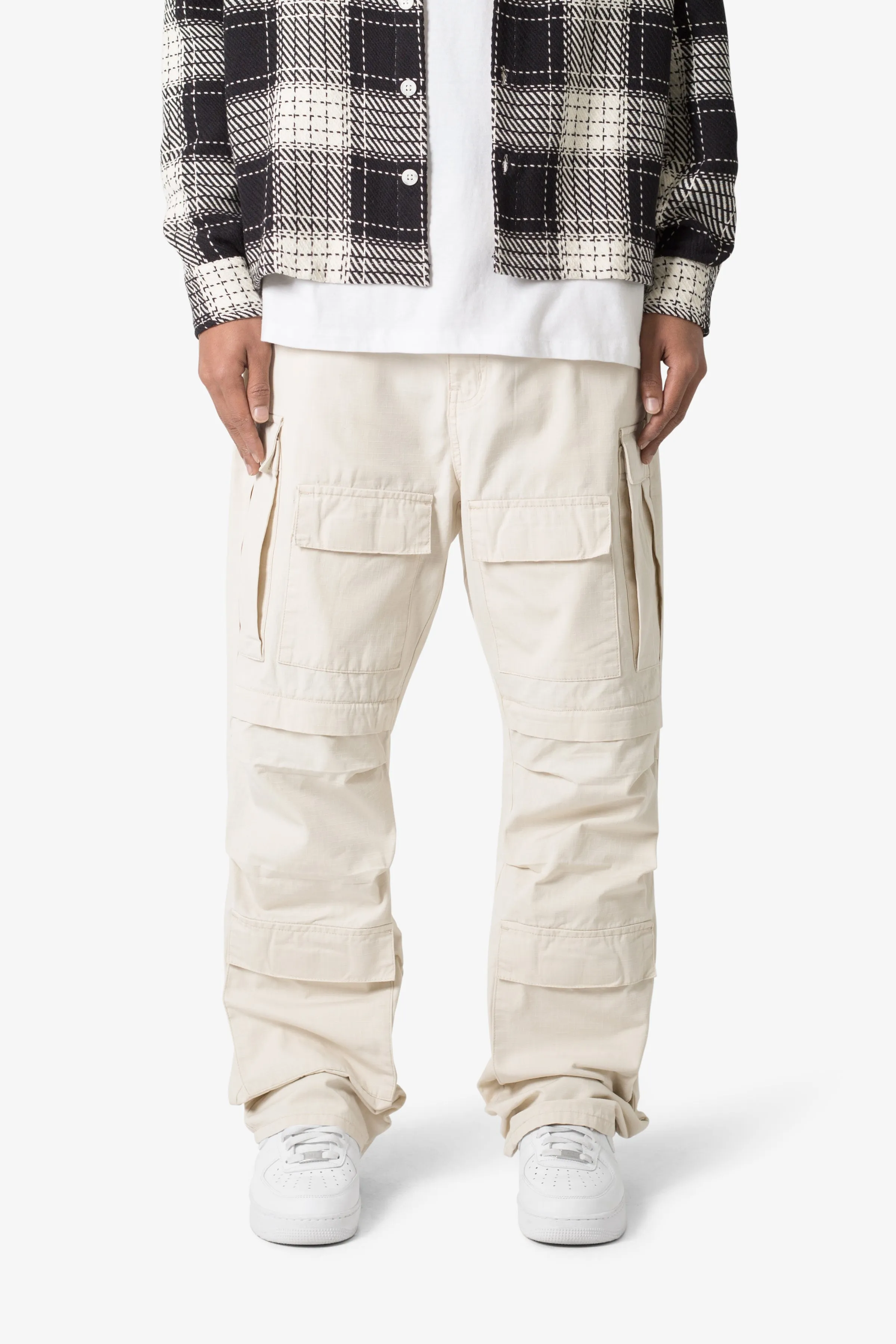 Ultra Baggy Cargo Pants - Off White