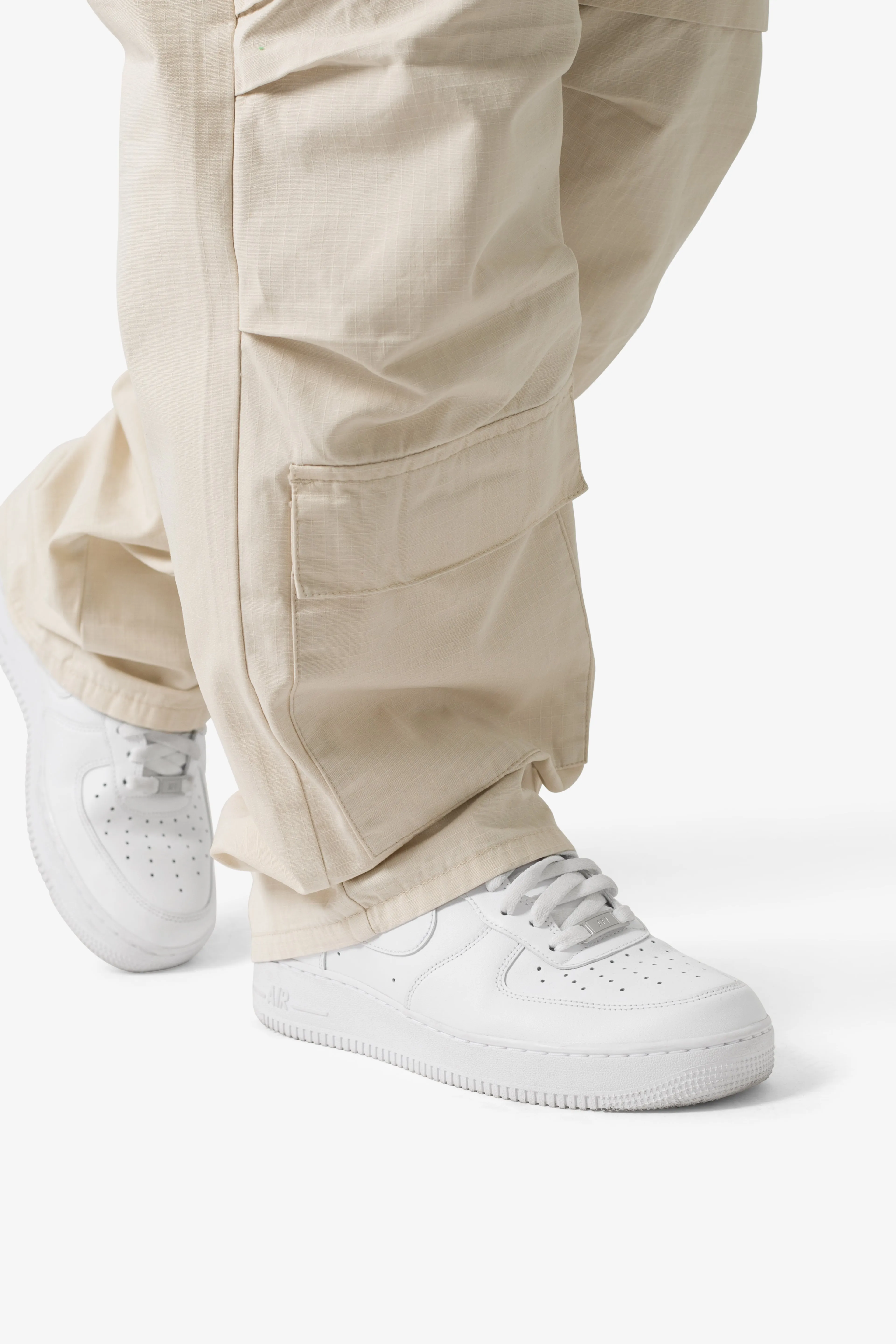 Ultra Baggy Cargo Pants - Off White