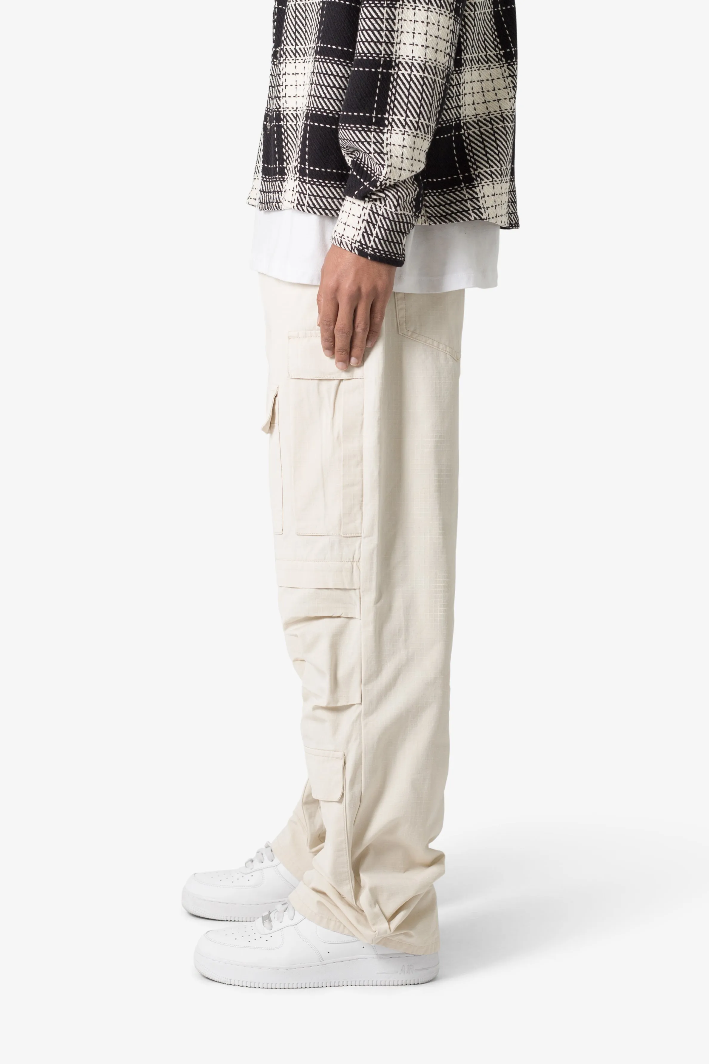 Ultra Baggy Cargo Pants - Off White