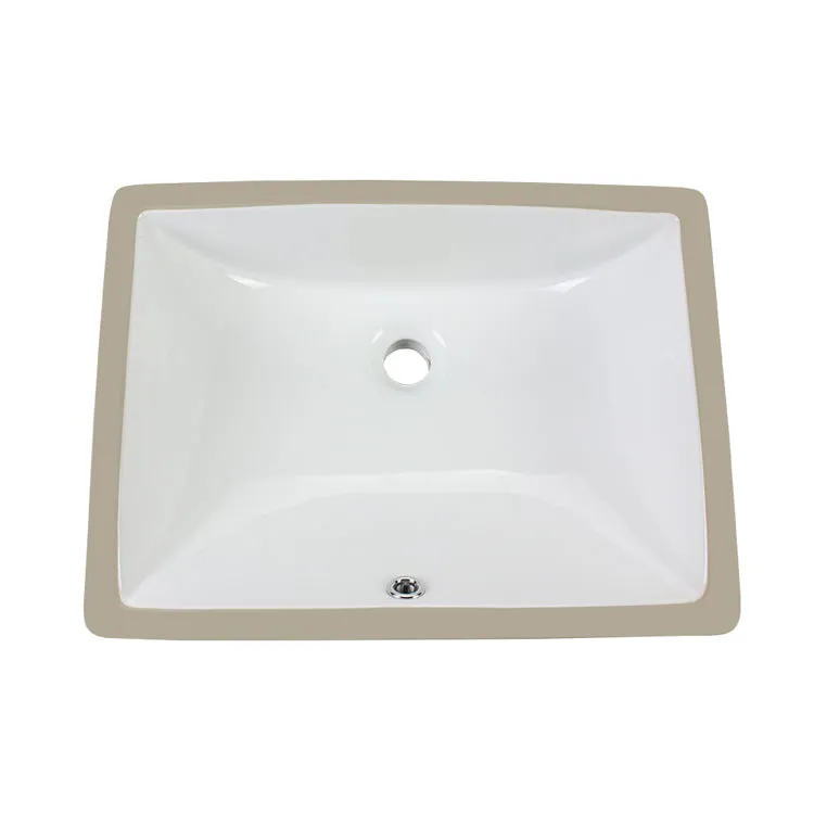 Undermount 20.25" L x 15" W x 5.5" H Vitreous China Lavatory Sink in White