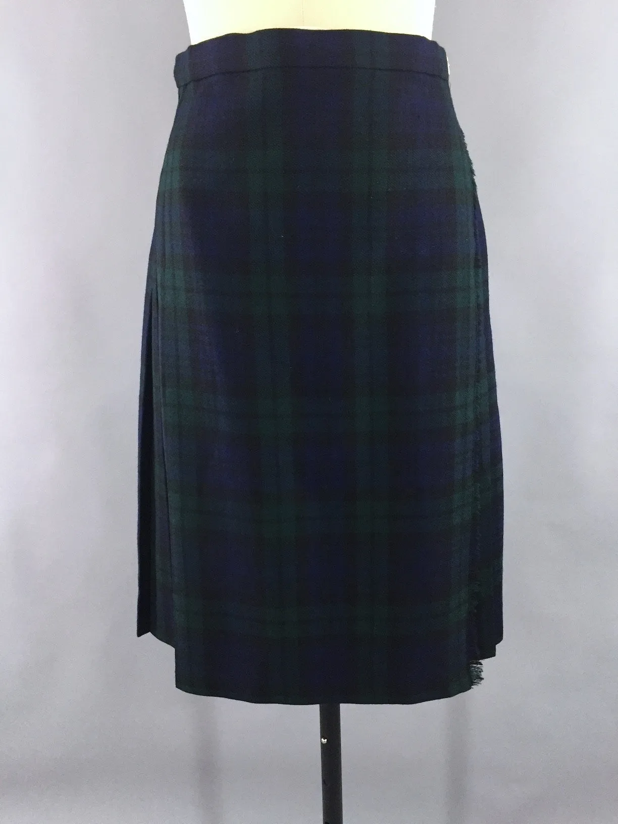 Vintage Black Watch Plaid Kilt / Edinburgh Woolen Mills