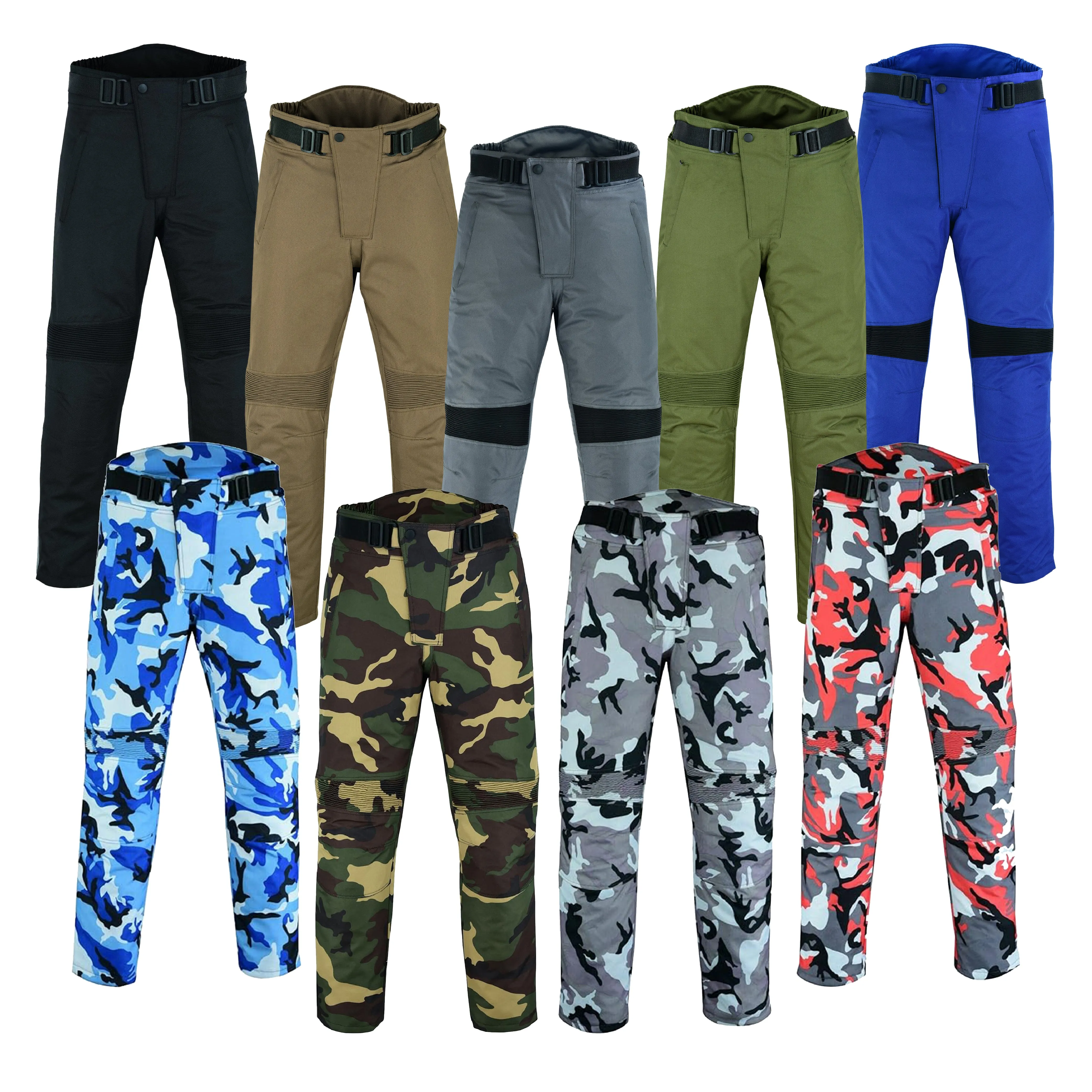 Warrior Gears Motorcycle Camo Trousers Mens, Camouflage Cargo Trouser Men, Waterproof Trousers for Men, CE Protection Biker Cargo Pants Men