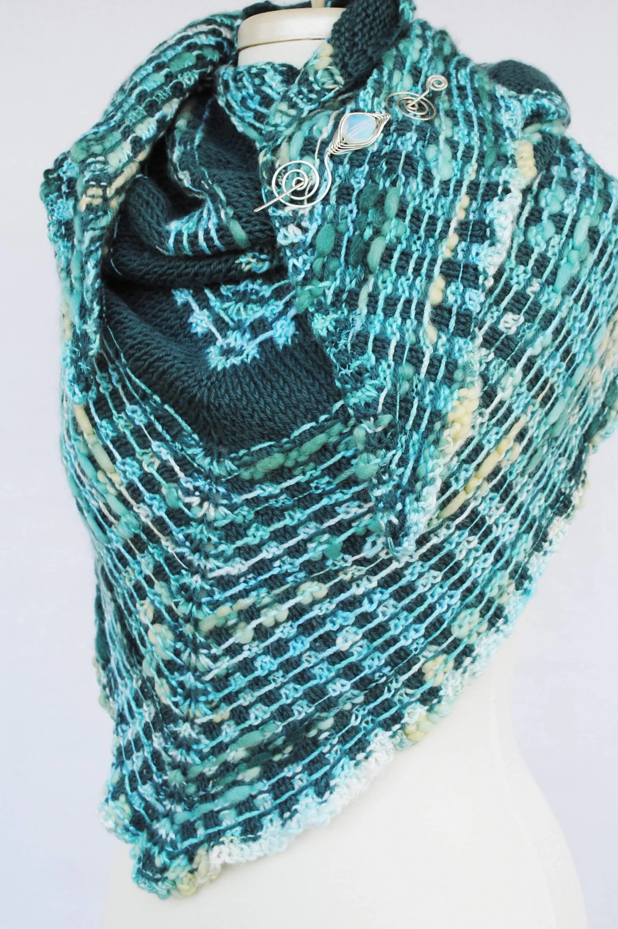 Wavered Knit Shawl PDF Digital Download