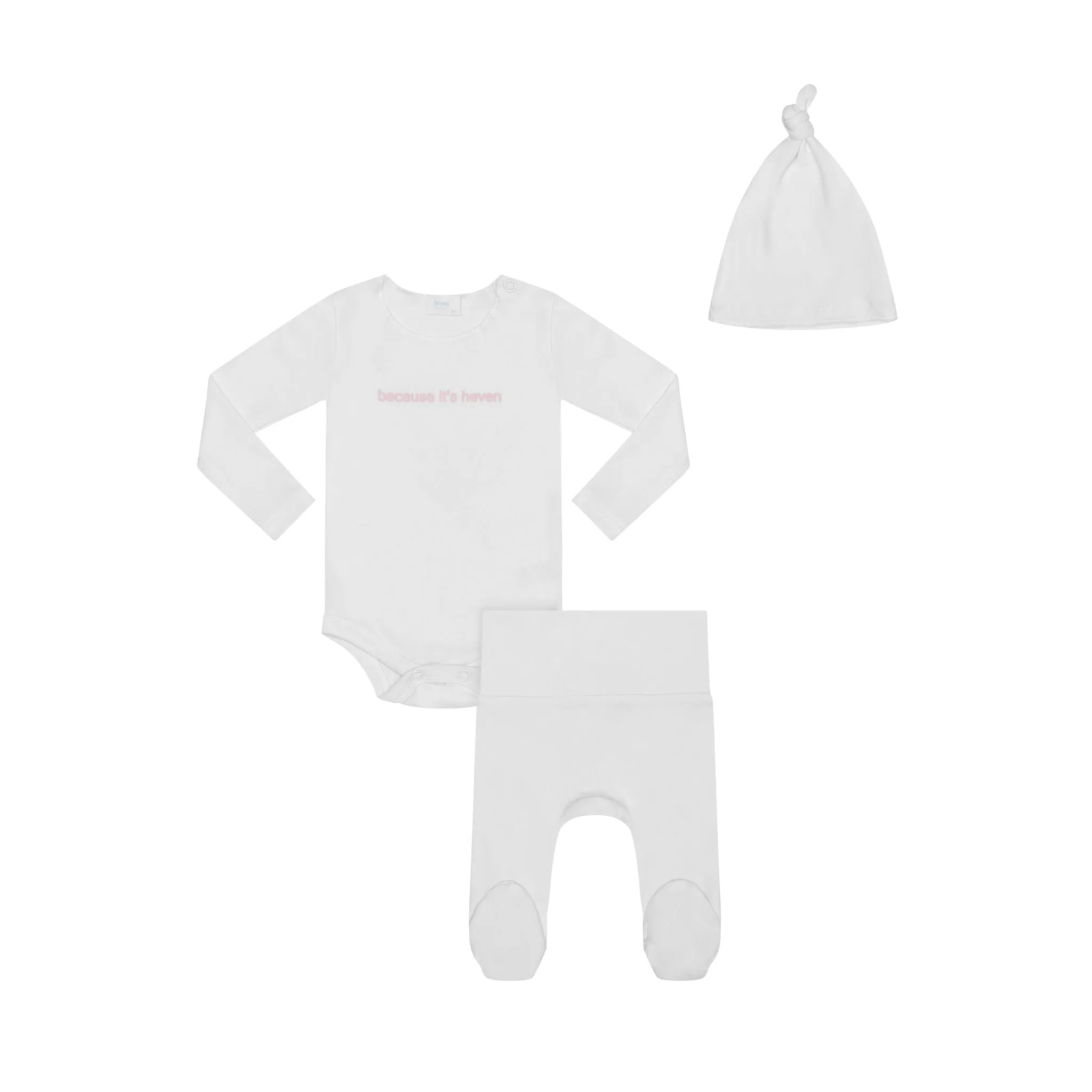 White 3 PC Baby Set