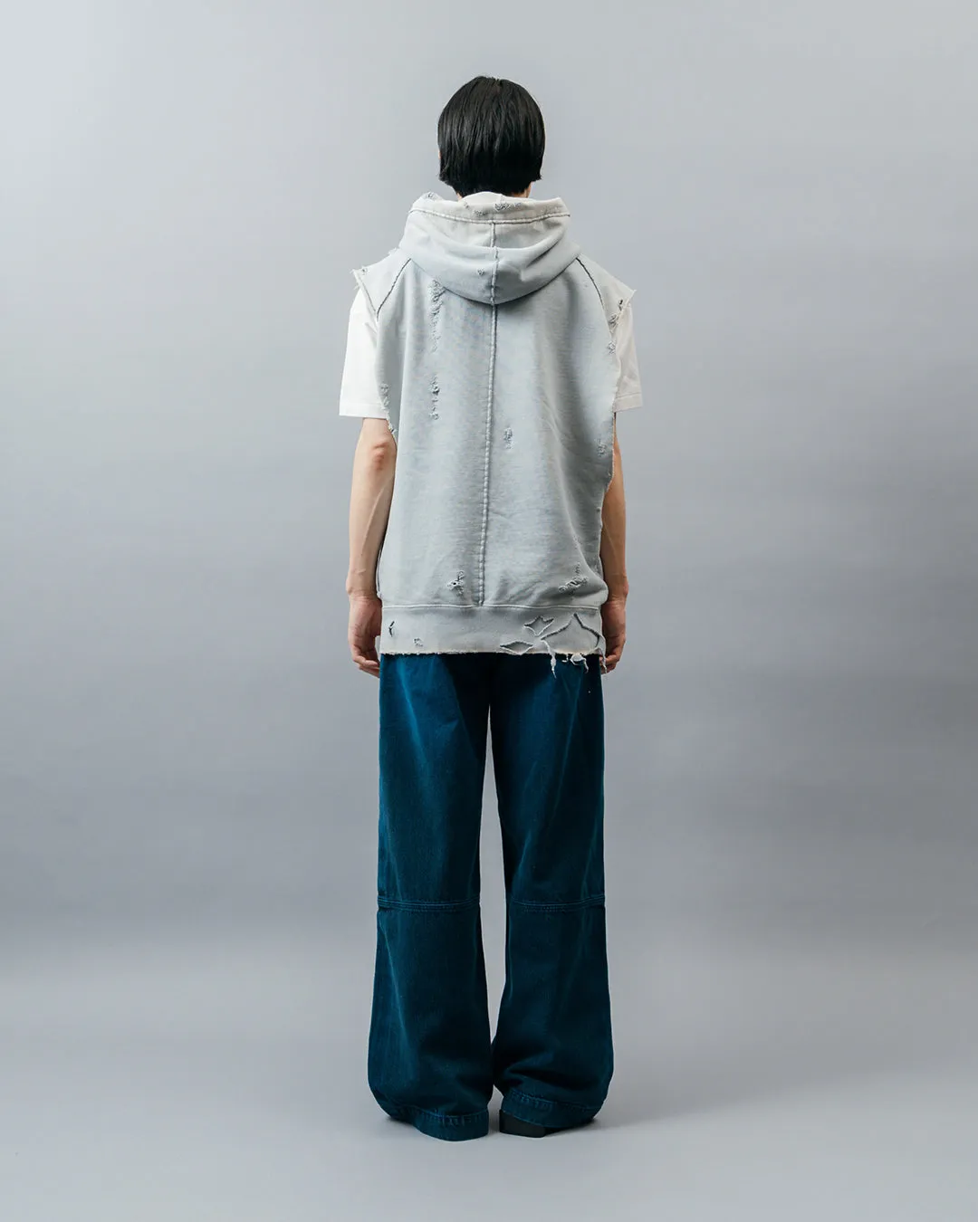 WIDE SEAM DENIM BAGGY PANTS .09【BLUE BLACK】