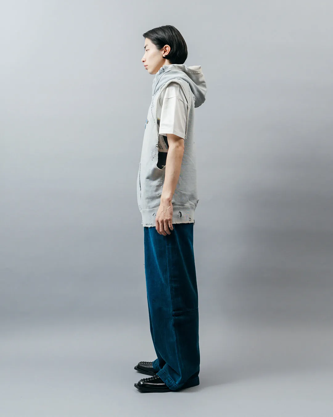 WIDE SEAM DENIM BAGGY PANTS .09【BLUE BLACK】