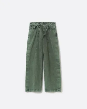 WIDE SEAM DENIM BAGGY PANTS .11 【FADE GREEN】