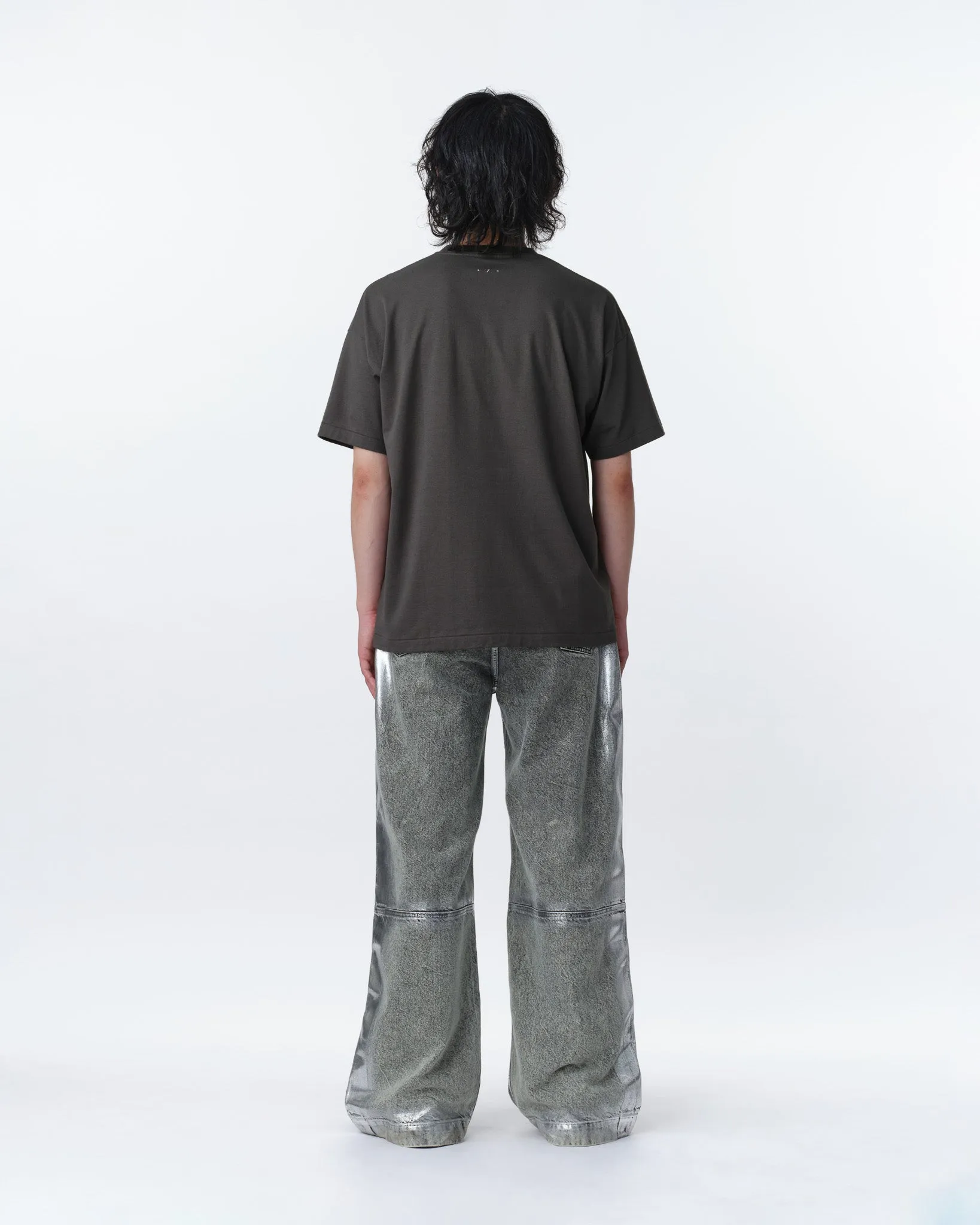 WIDE SEAM DENIM BAGGY PANTS .11 【FOILED LUNA WHITE】