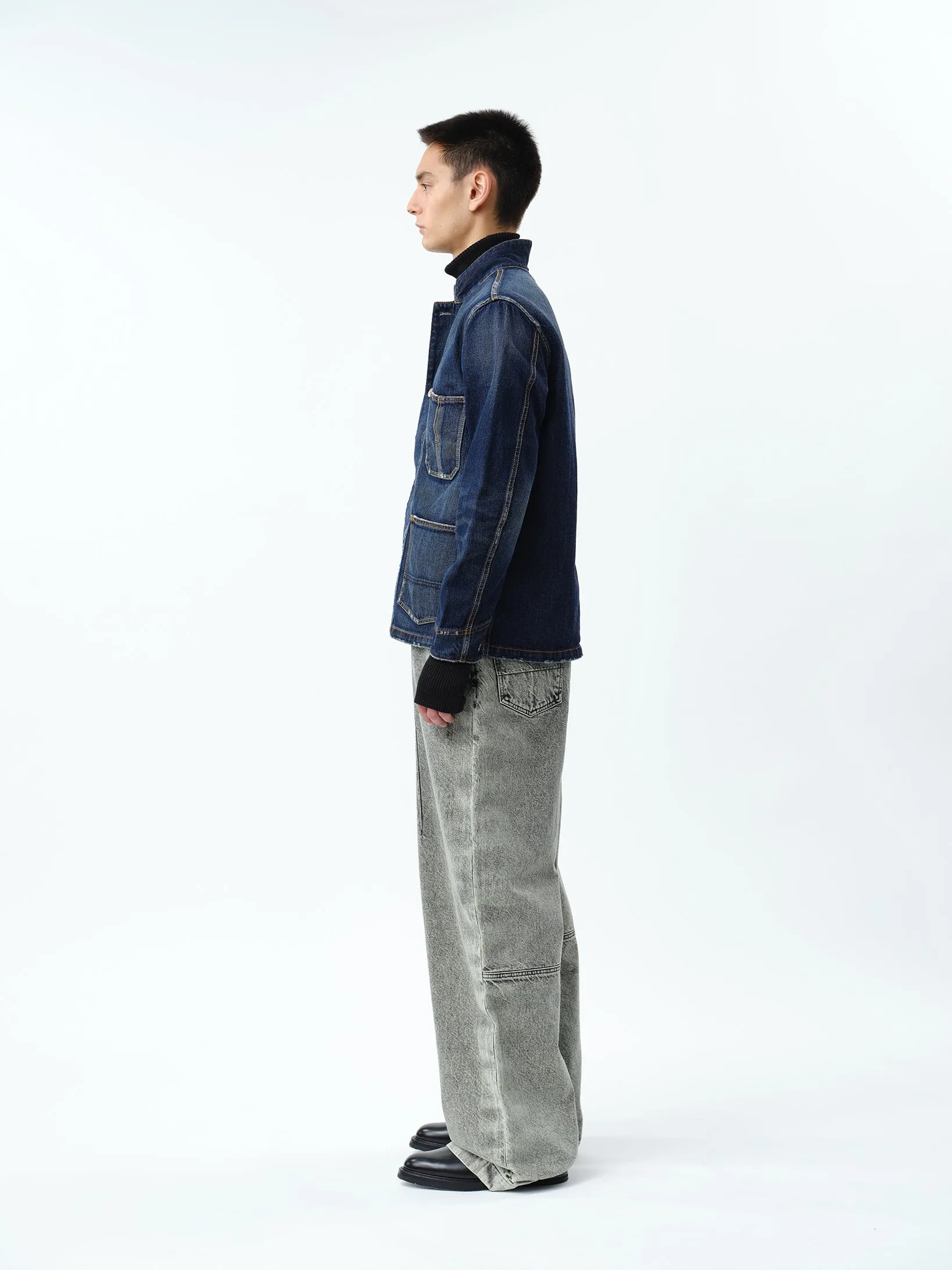 WIDE SEAM DENIM BAGGY PANTS .11 【LUNA WHITE】